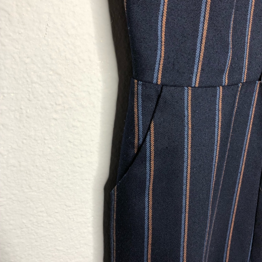 Cartonnier Anthro Naeve Blue Pinstripe Jumpsuit S - Picture 4 of 6